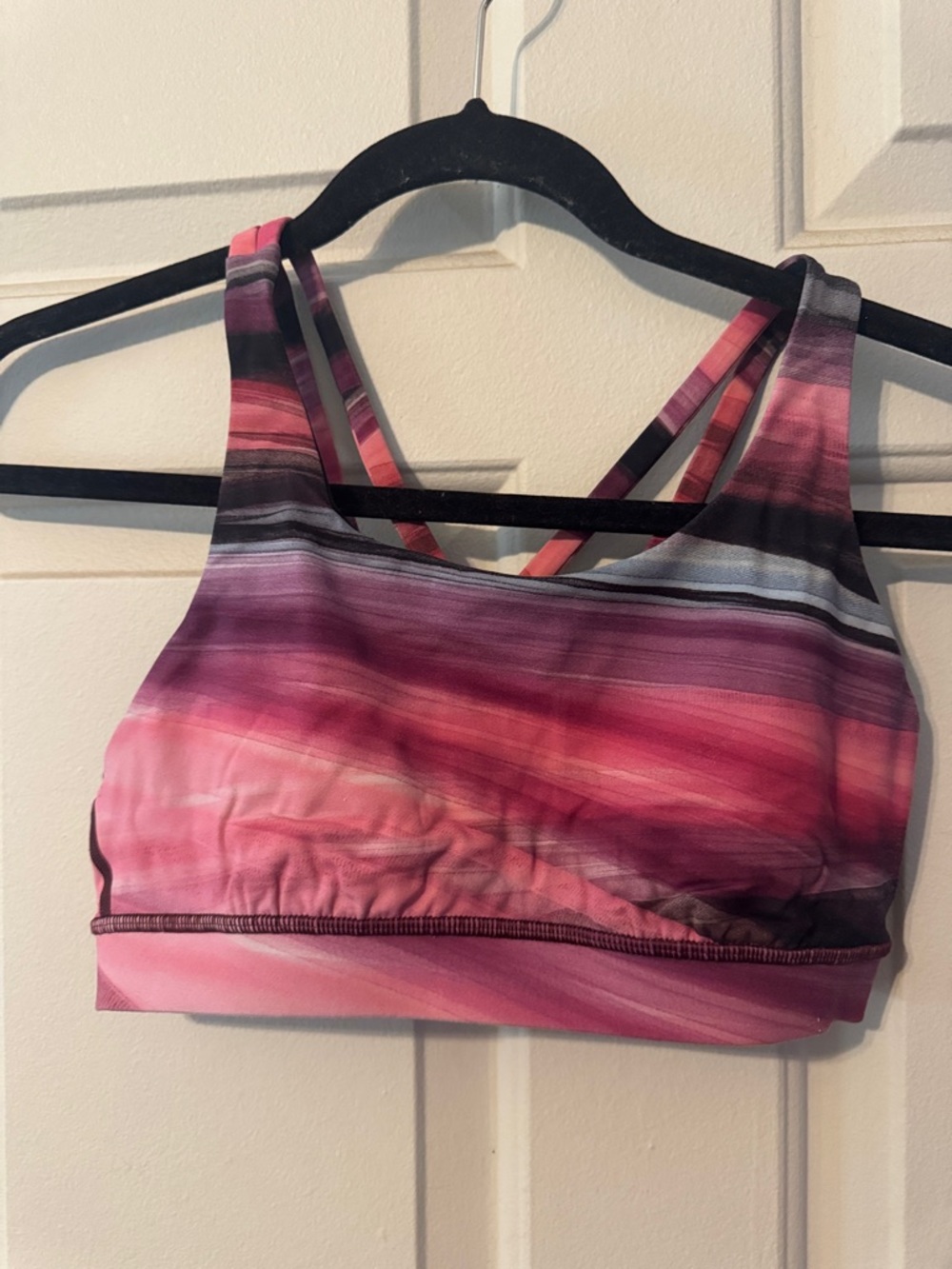 lululemon athletica Pink Gradient Strappy Sports Bra